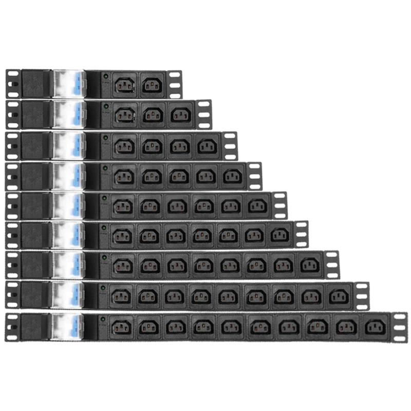 Network Rack PDU Power Strip Without Wires 16A/4000W 32A/8000W High-power Socket 2-10 Ways IEC C13 Outlet Wiring Board