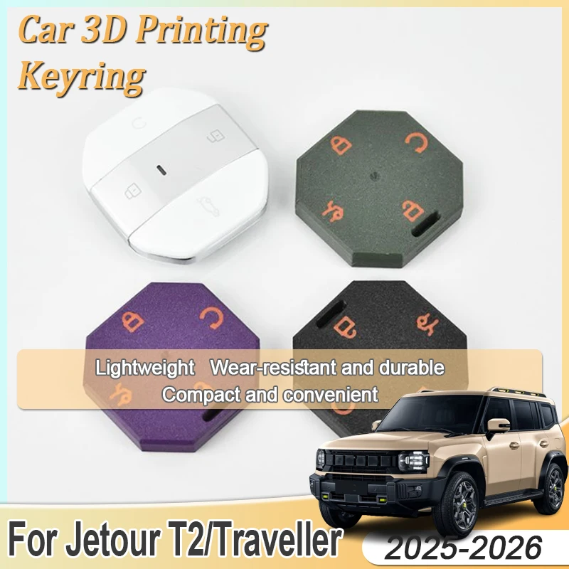 For Jetour Traveller 2025 2026 Shanhai T2 Key Modified Shell Remoted Control Keycase Parts 3D Printing Keyring Car Accessories