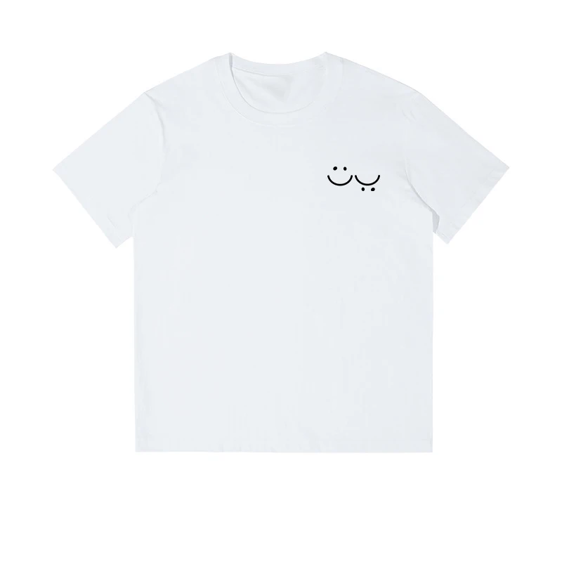 

Trendy mens clothing 2025 new couples t-shirt mens and womens summer simple loose short-sleeved cotton top