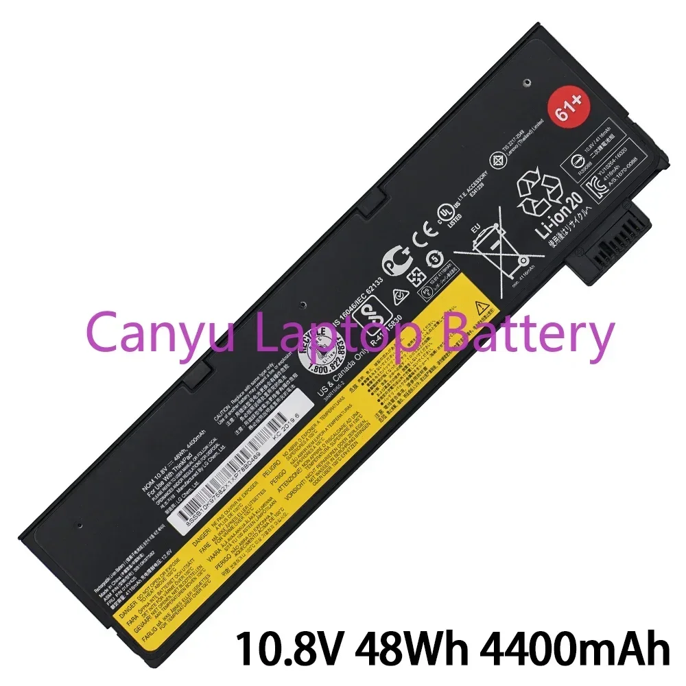 10.8V 48Wh 4400mAh  for Lenovo ThinkPad T470 T480 T570 T580 P51S P52S 01AV427 01AV423 01AV425 SB10K97580 61+ Laptop battery