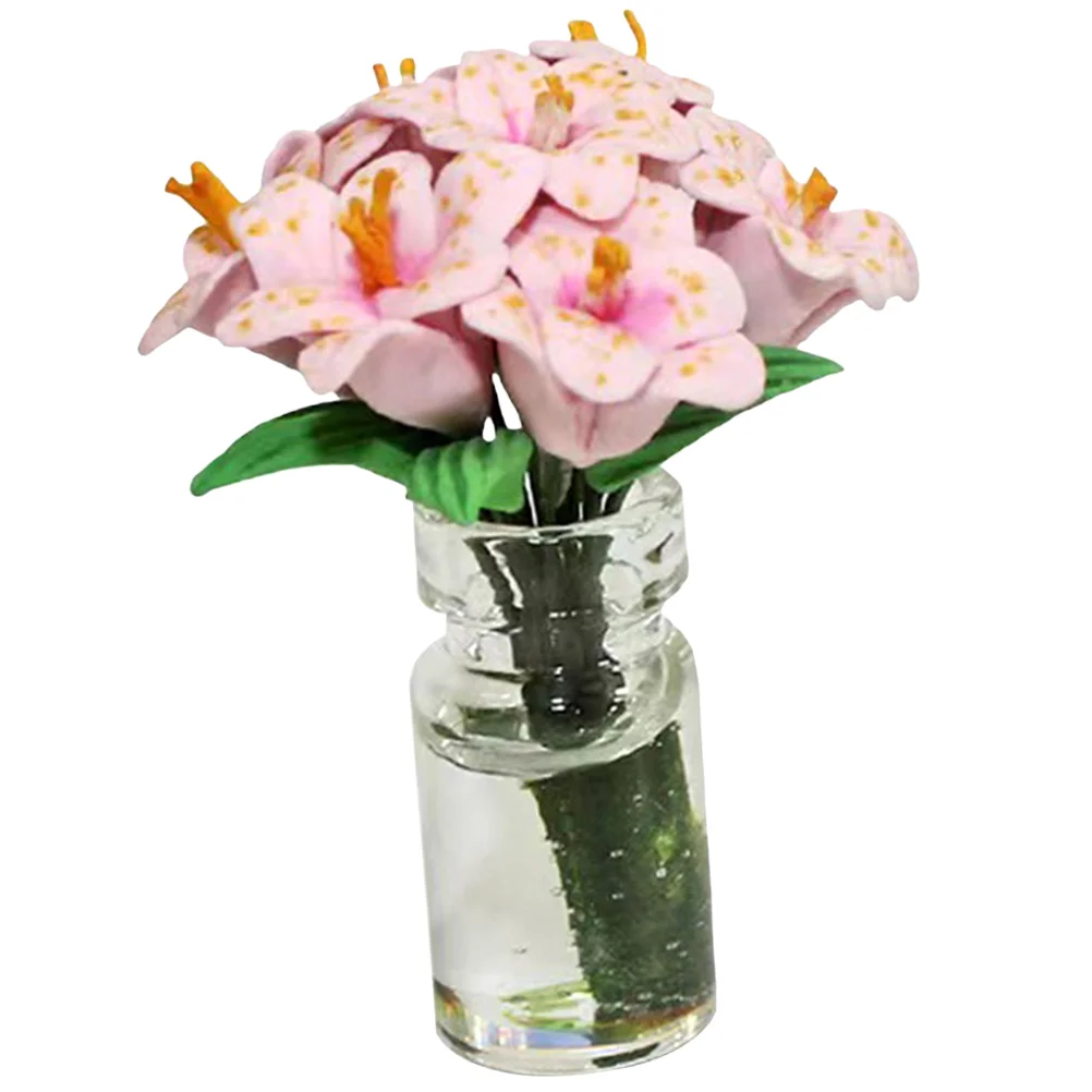 

Artificial Flower Small Bonsai Adornment Miniature Decor Exquisite Plant Desktop