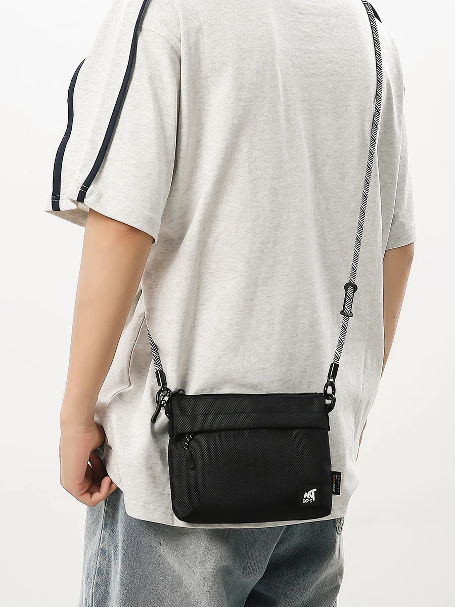 حقيبة ساعي البريد للرجال من النايلون المقاوم للماء، حقيبة كروس كاجوال صغيرة، حقيبة كتف متينة، حقيبة خصر عصرية #5