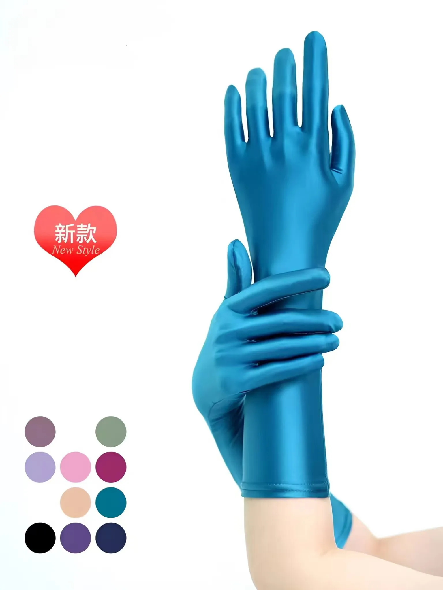 

KNOW DREAM Glossy Shiny Smooth Close-fitting Slim COS Middle Long Etiquette Sunscreen Riding Colorful Gloves