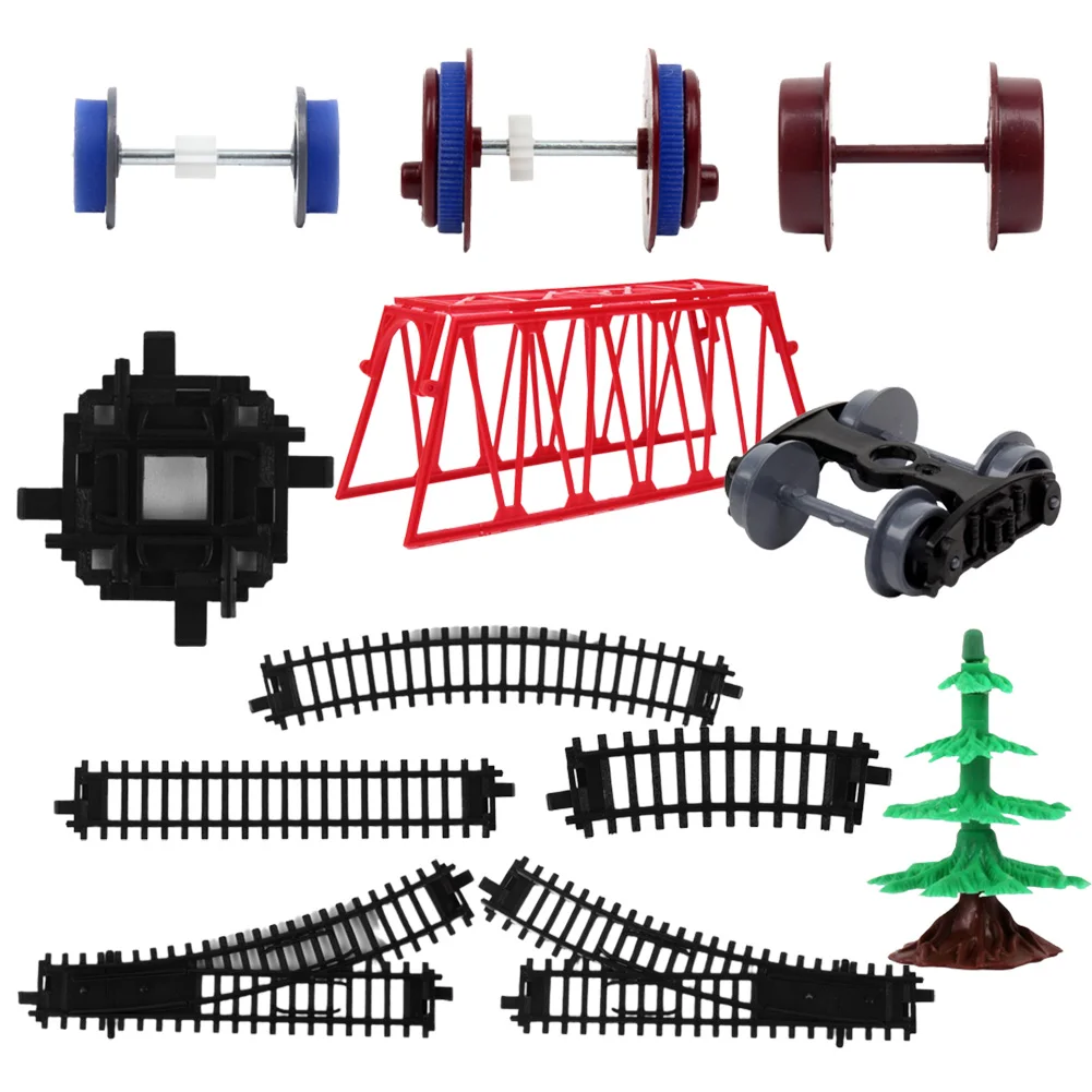 

Train Rail Track Expansion Pack with Vehicle Accessories for Model Train Layouts and Outdoor Landscape Scenes