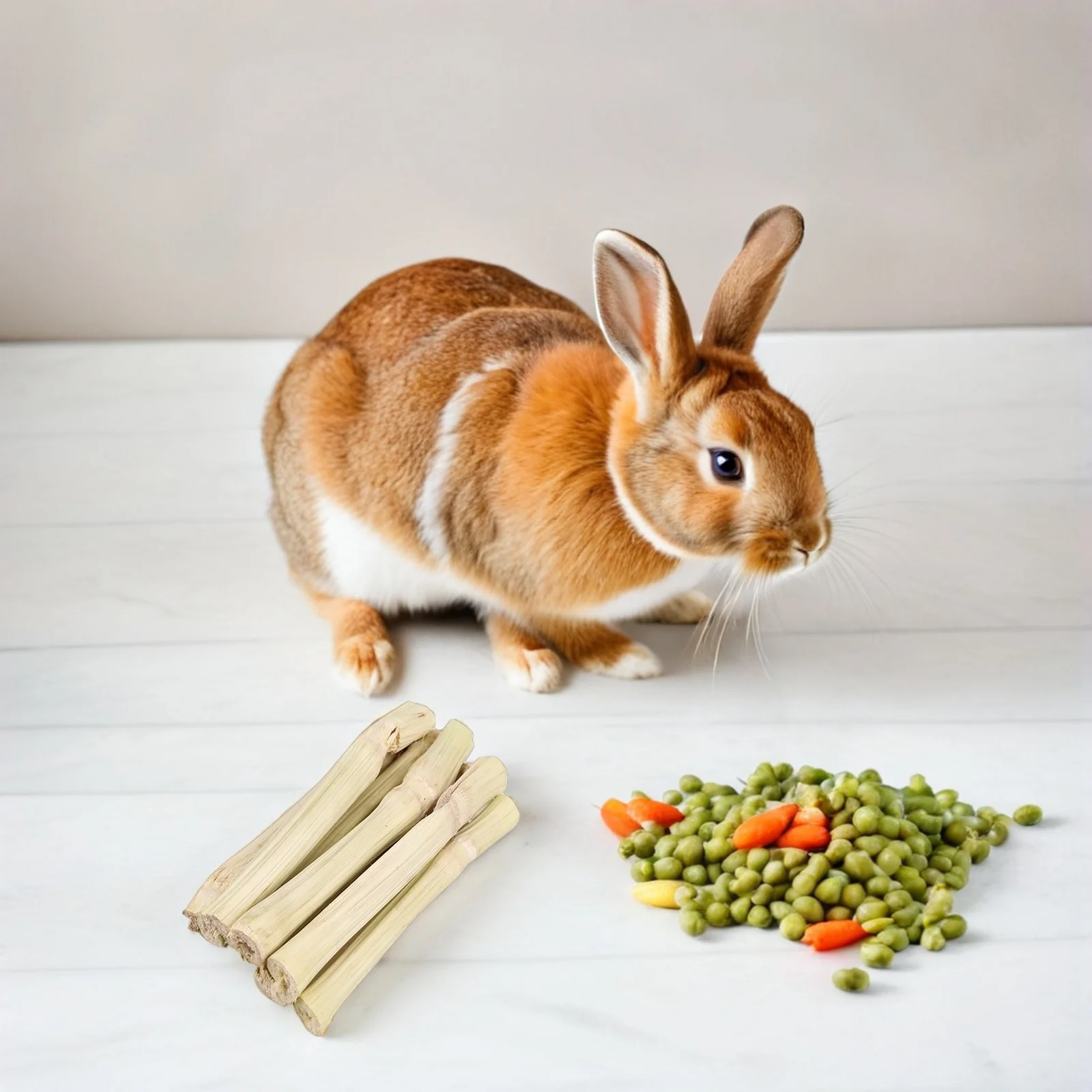 

1Set Bamboo Cane Chew Sticks Rabbit Hamster Chinchilla Guinea Pig Dental Care Chewing Snack Boredom Anxiety Relief