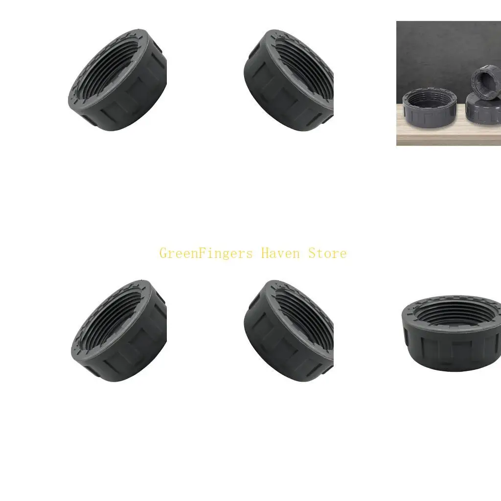 F68D PVC Female End Caps Aquarium Fish Water Tube End Plug Garden Irrigation Pipe End Caps Water Tube Screw Plug Joint