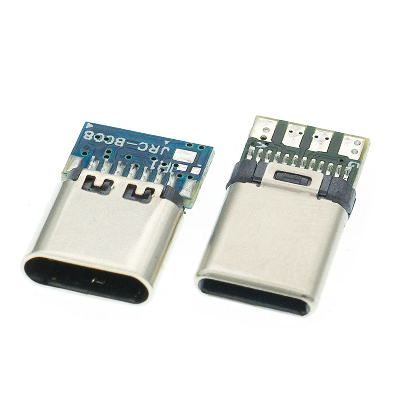 10pcs USB 3.1 Type C Connector 24 Pins Male/Female Socket Receptacle Adapter to Solder Wire & Cable 24 Pins Support PCB Board