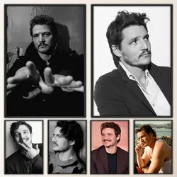 Pedro Pascal Actor Poster Fancy Wall Sticker for Living Room Bar Vintage Decorative Painting Middle