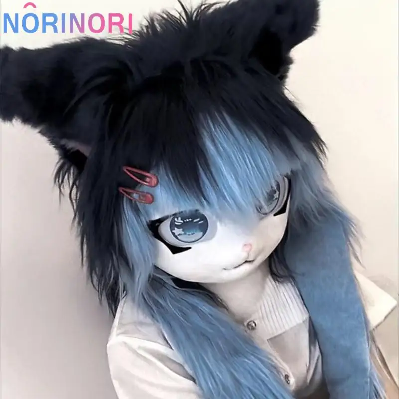 Fursuit Kigurumi auriculares disfraces peludos Cosplay Comiket Furries Rubbit muñeca gato Comiket Furries muñeca disfraces Animal