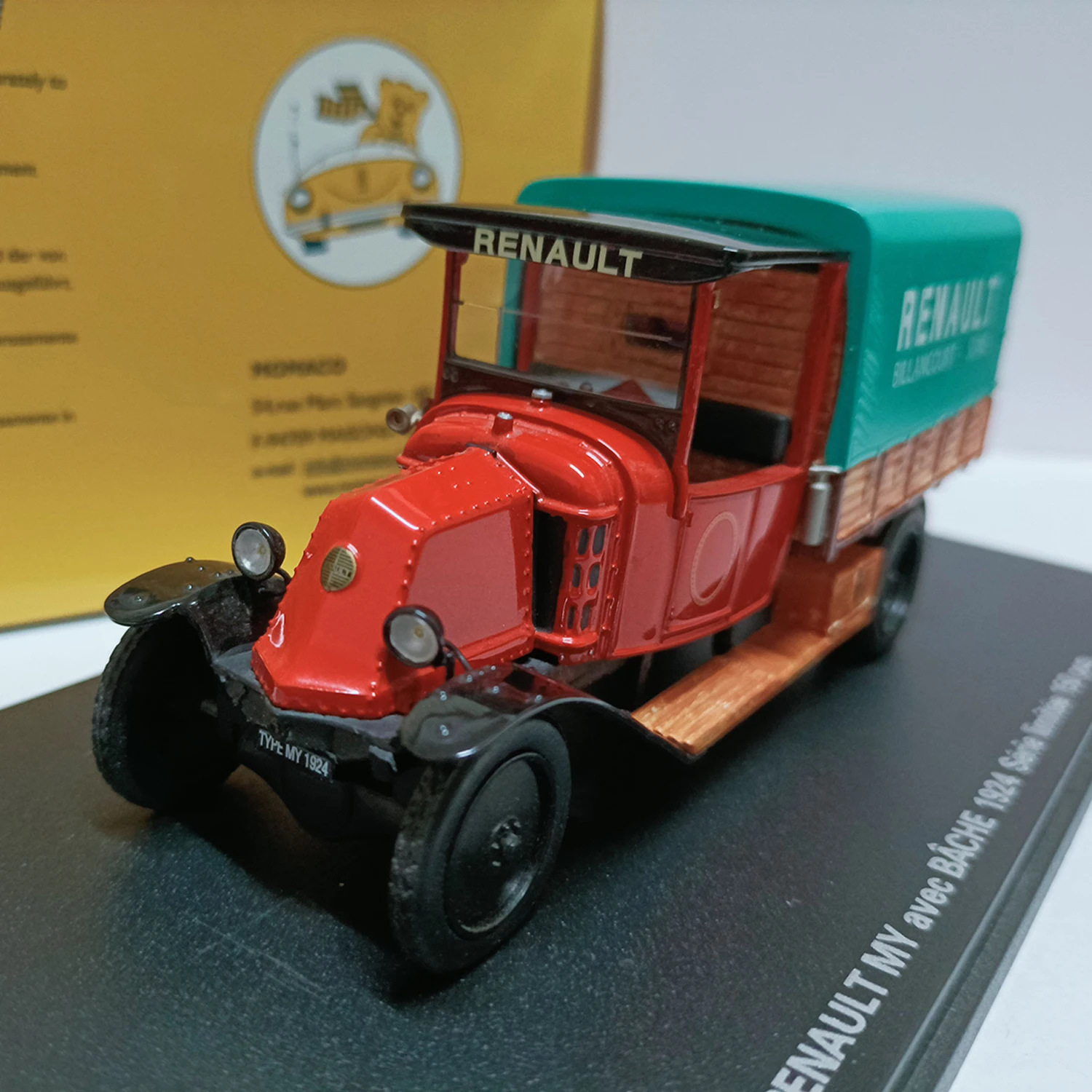 PERFEX 1:43 Scale Resin Renault MY Avec BACHE 1924 Toy Car Model Classic Nostalgia Adult Gift Souvenir Collection Static Display