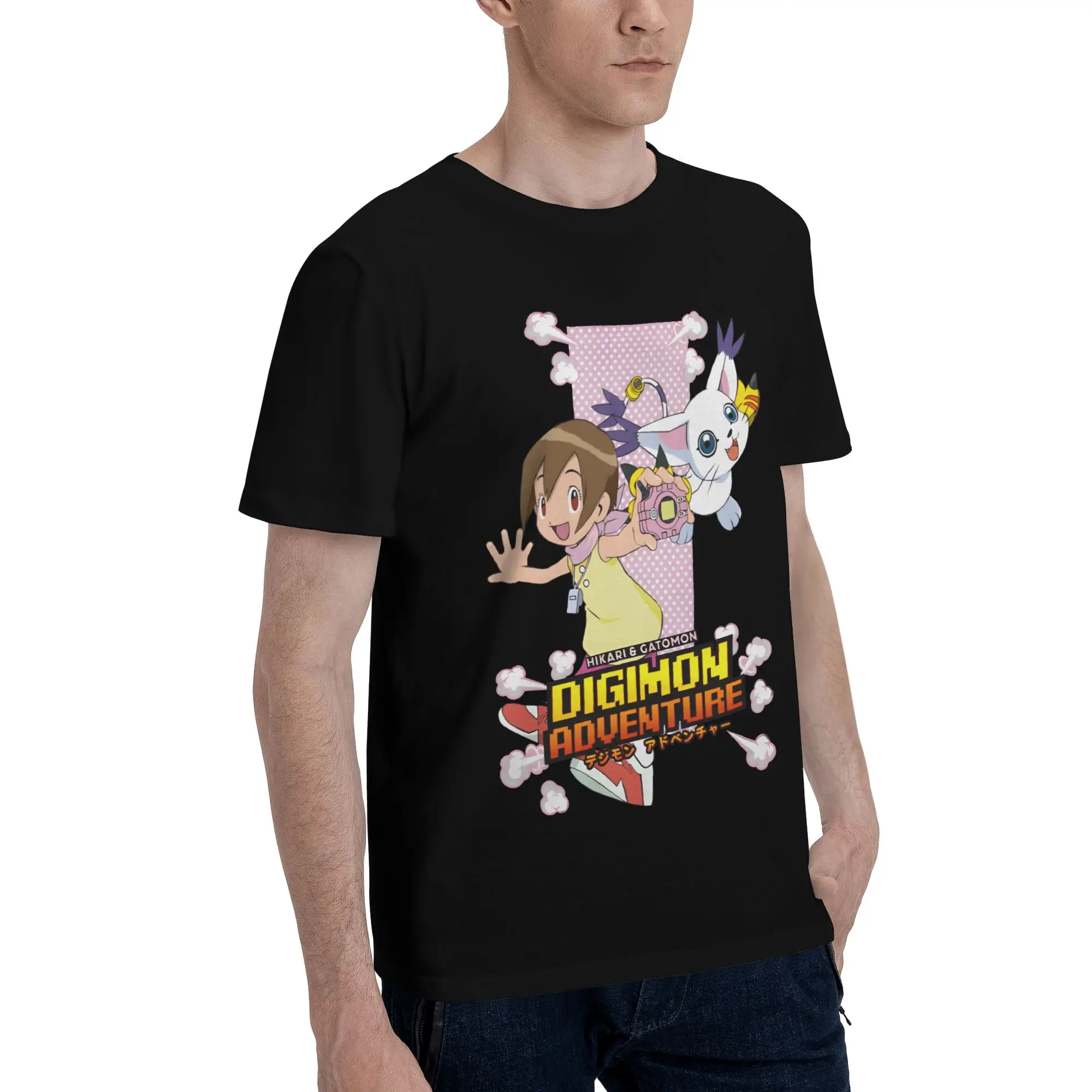 Digimon 20 Novelty Graphic 100% Cotton T-Shirt Bandai Tops Tees For Men
