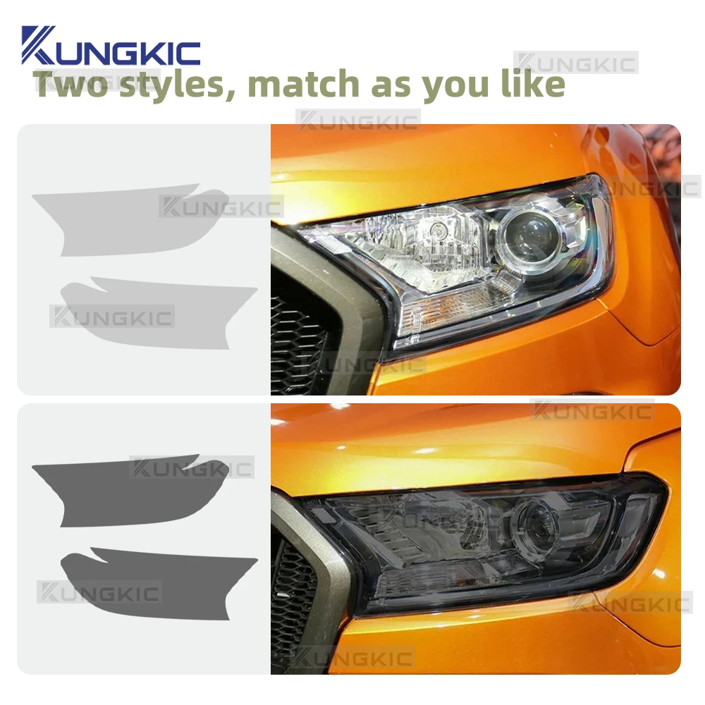 

Защитная пленка для фар Ford Ranger 2012-2022, предварительно вырезанная, прозрачная/дымчатая, для защиты кузова автомобиля