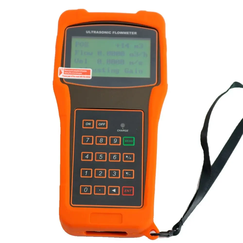 TUF-2000H-TM-1 Handheld Digital Ultrasonic Water Flow Meter Flowmeter For DN50 To 700mm Pipe Size -40 To 90 Degree