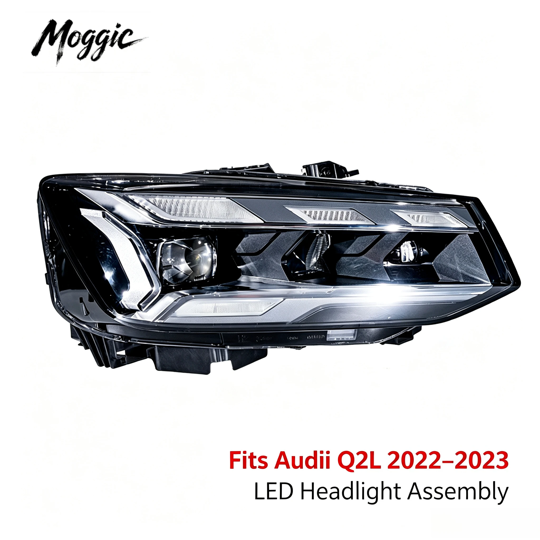 Moggic for 22/23 Audi Q2 Automotive Front Lighting LED Headlights, Semi-Assembly/Assembly