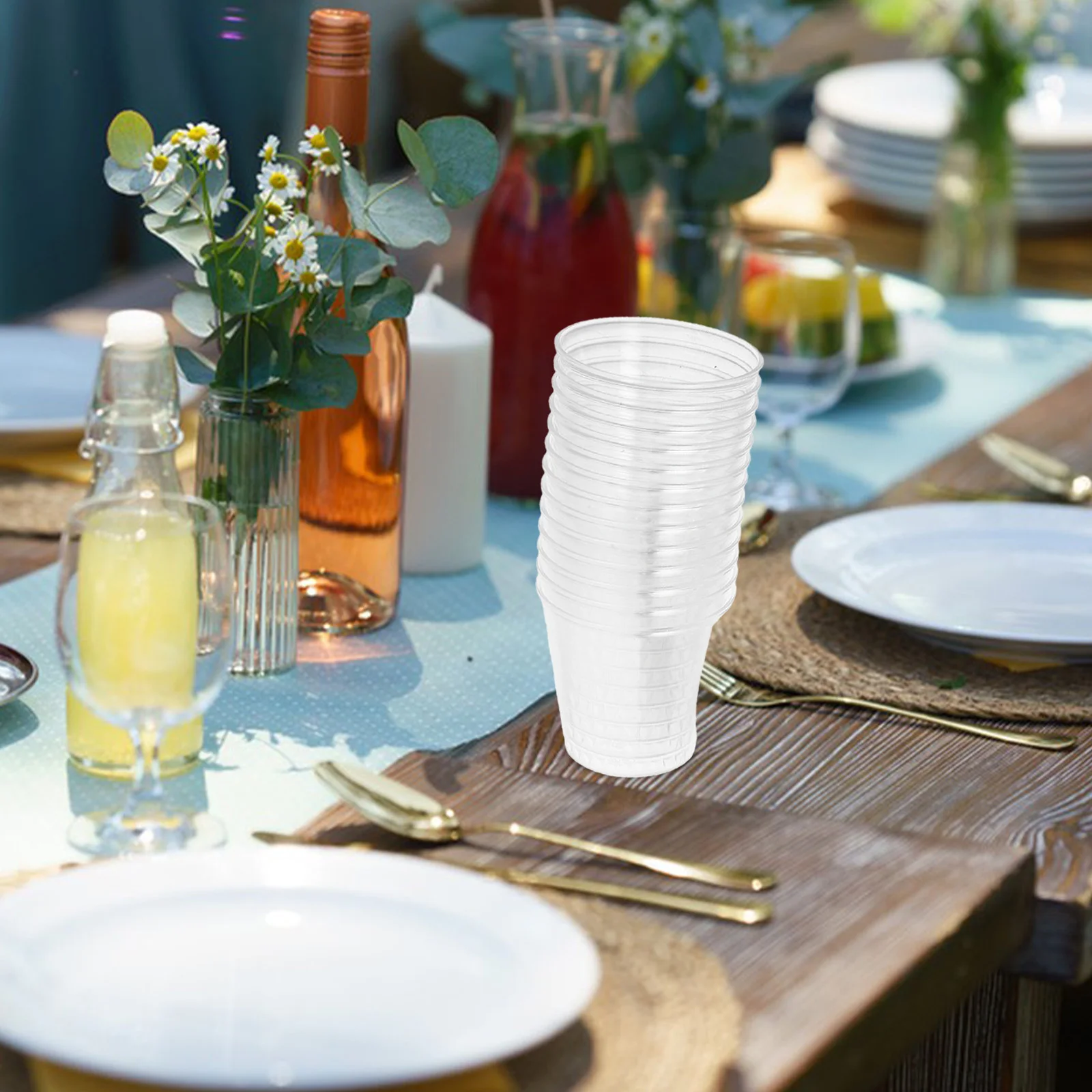 

100pcs Disposable Beverage Cup 30Ml Transparent Plastic Tasting Cups For Food Sampling Condiment Sauce Portion Snack Drinkware