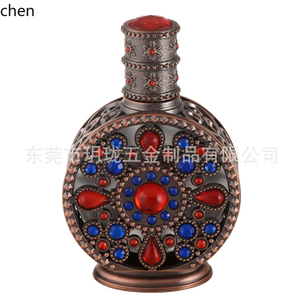 YFY  middle east arabian dubai fragrance sample bottle empty perfume bottle aromatherapy zinc alloy glass bottle