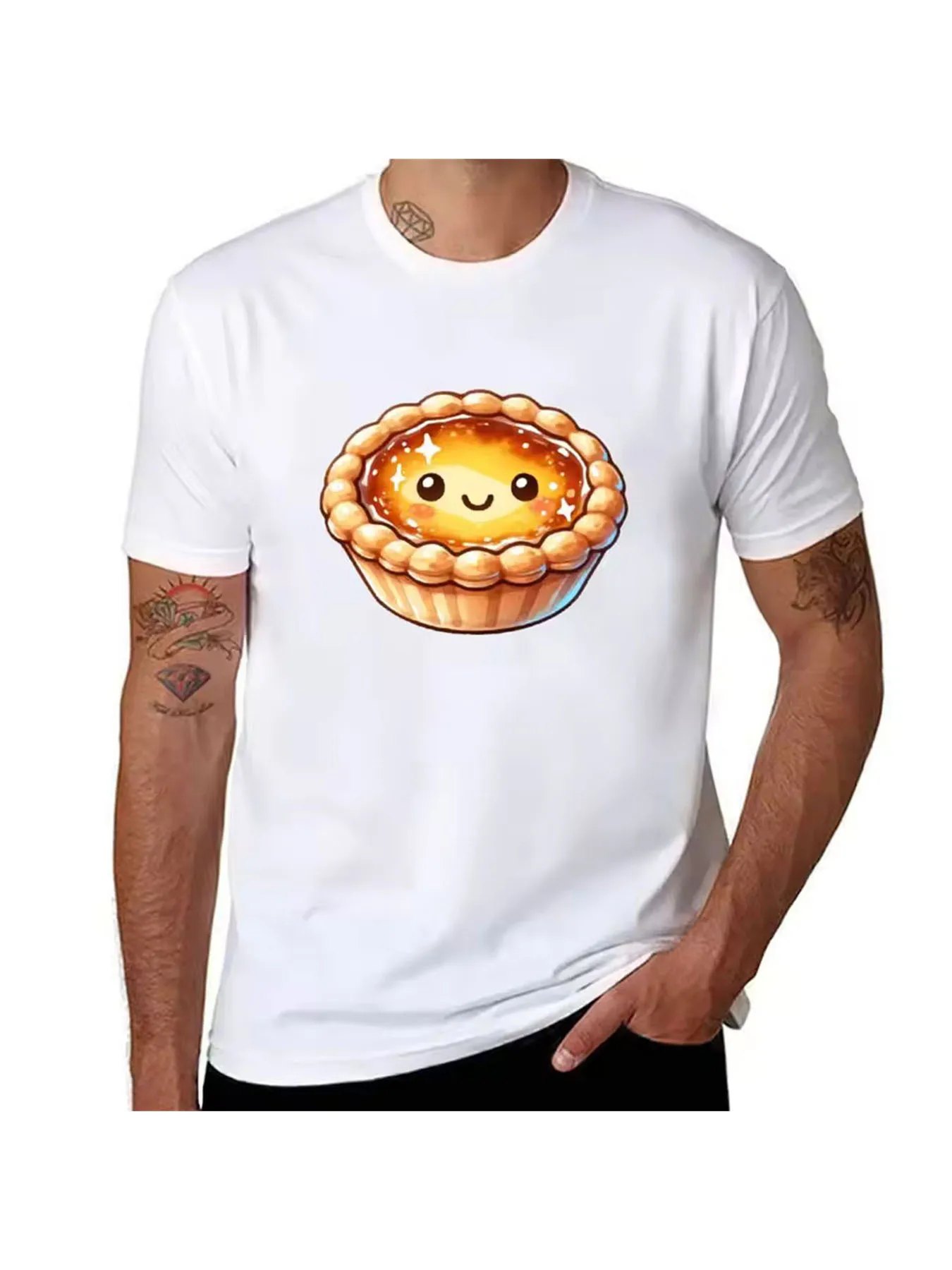 Cute Butter Tart T-Shirt Casual All Match Short Sleeve T-Shirt
