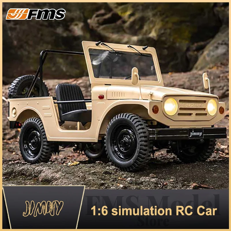 FMS 1/6 JIMNY RS Brown Model 2.4G RC Cars Electric 4wd Off-road Crawler For Kids Gift Hot Item 1:6 Professional Adult Toy