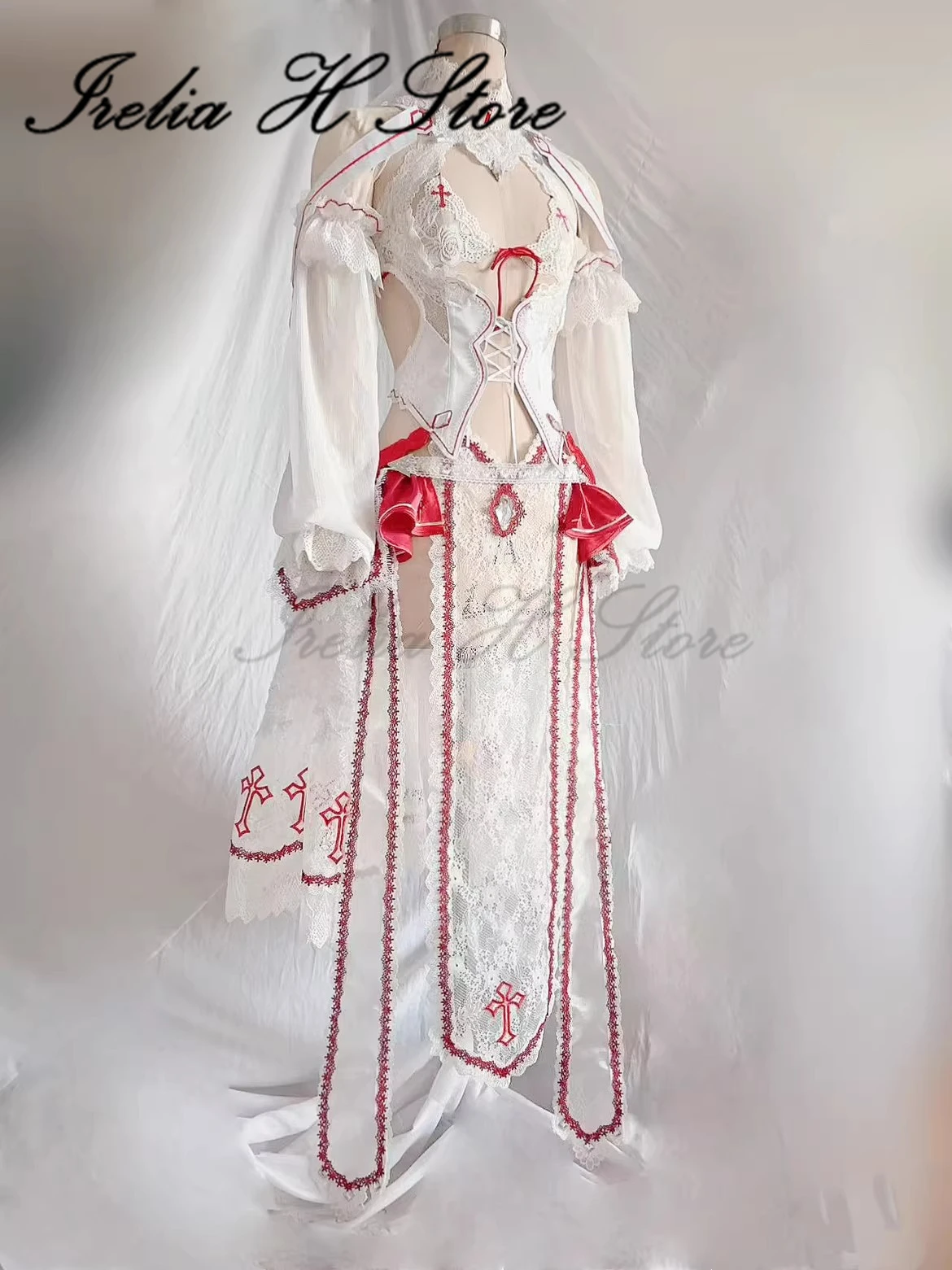 Фото Костюм для косплея Irelia H SAO Asuna Konno Yuuki для женщин, костюмы для аниме-игр и Хэллоуина