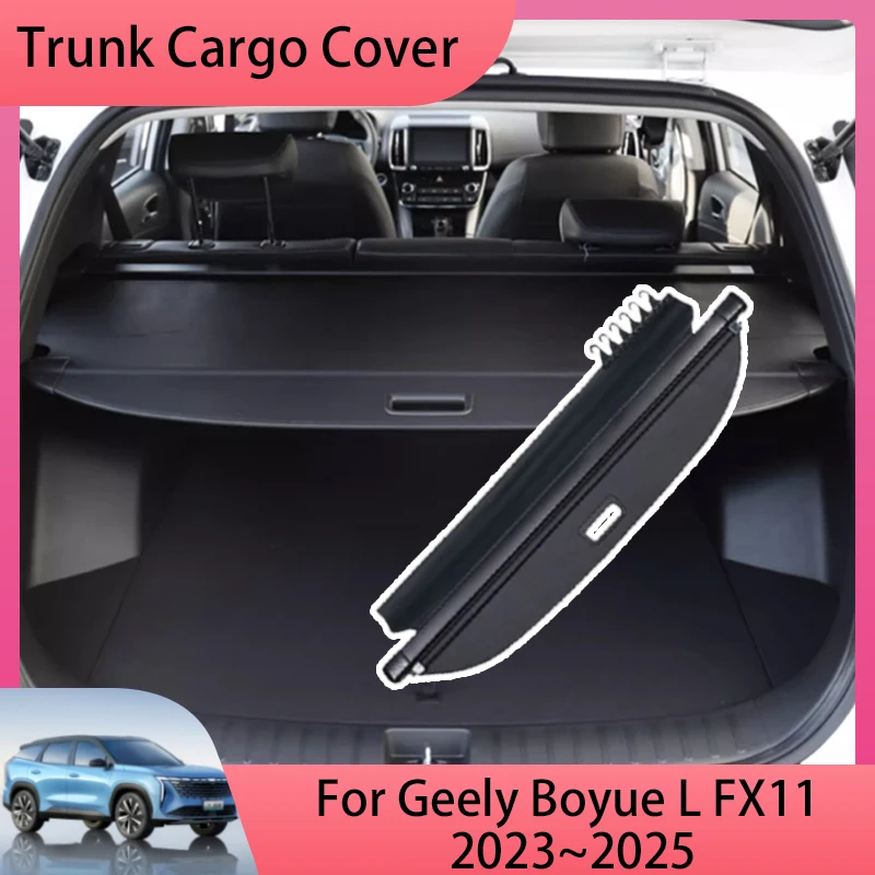 

For Geely Boyue L Starray FX11 2023 2024 2025 Car Trunk Covers Rear Curtain Retractable Space Anti-peeping Supplies Accessories