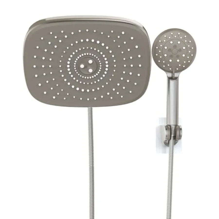 

10'' Rain Shower Head with Handheld High Pressure Rainfall Showerhead Combo with 5 Handheld Water Spray Modes for Bathroom Acce