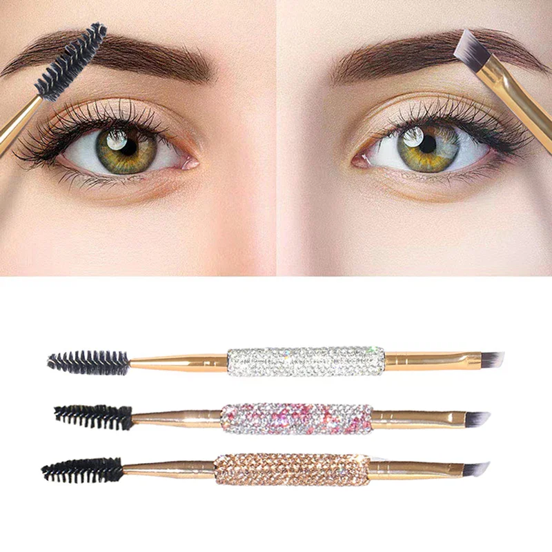 ソフトまつげブラシ肘輪郭形成ダブルヘッドまつげブラシ目化粧品メイクアップツール