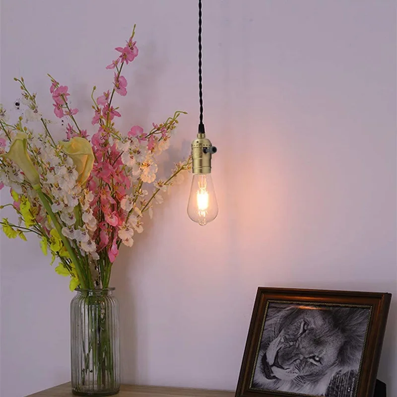 DIY 4 Bulb Pendant Light Fixture Holder with Connector for Industrial Style Chandelier Assembly Pearl Black Bronze Gold