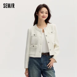 Semir Coat donna imbottitura spalla a maniche corte nappa elegante Gentle 2024 New Petit Charcoal Style Slim Fit Jacket