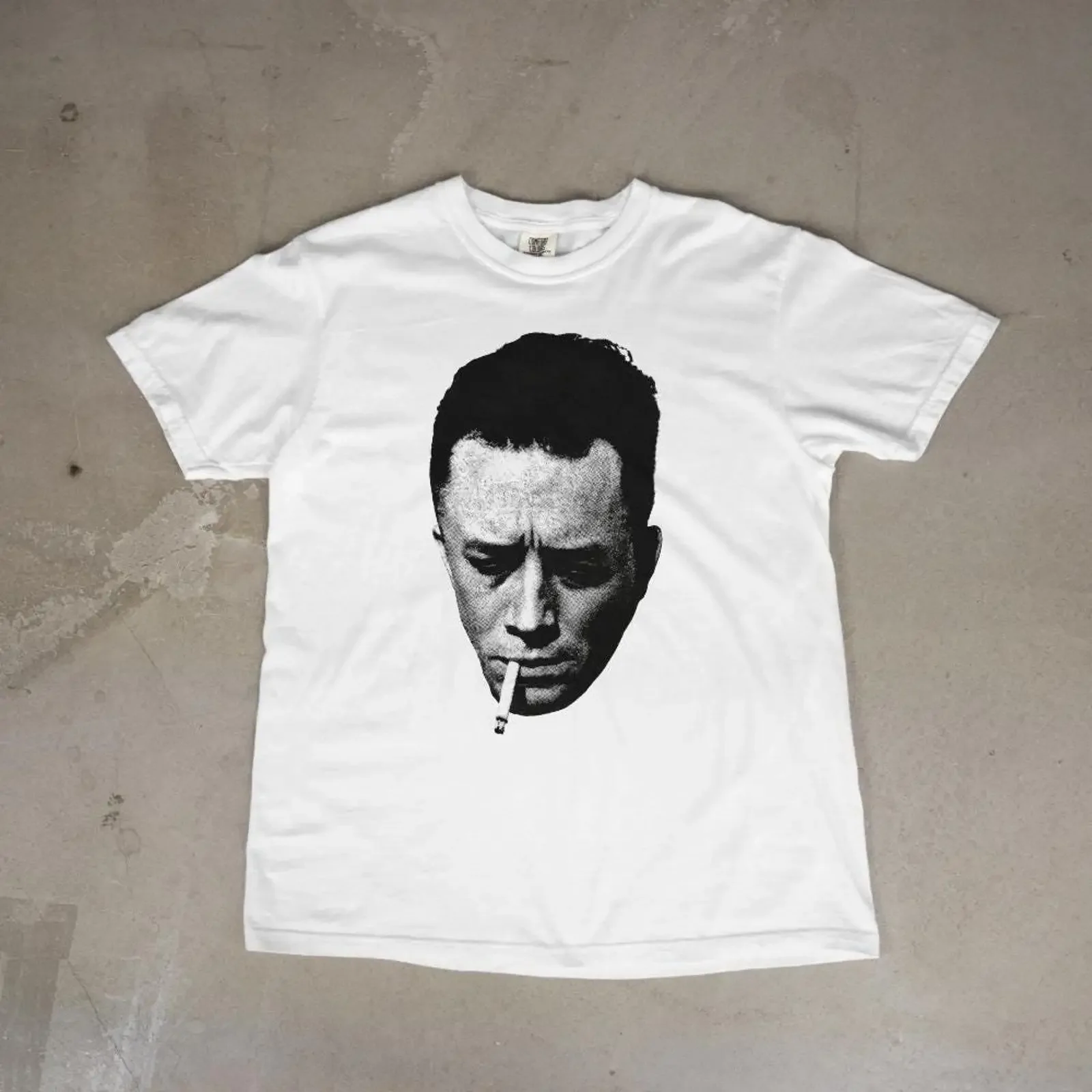 Vintage Albert Camus French Philosopher T Shirt Existentialism Dark Academia Literary for Writers vintage Washed graphic