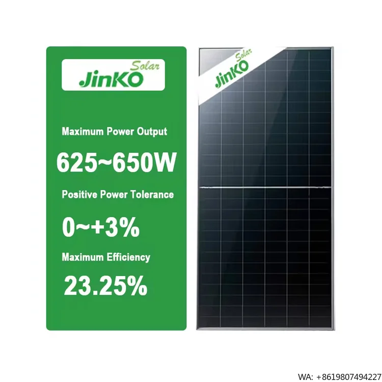Jinko Solar Panel Tiger Neo N-Type JKM625-650N-78HL4-BDV Bifacial Solar Panels 630W 635W 640W 645W