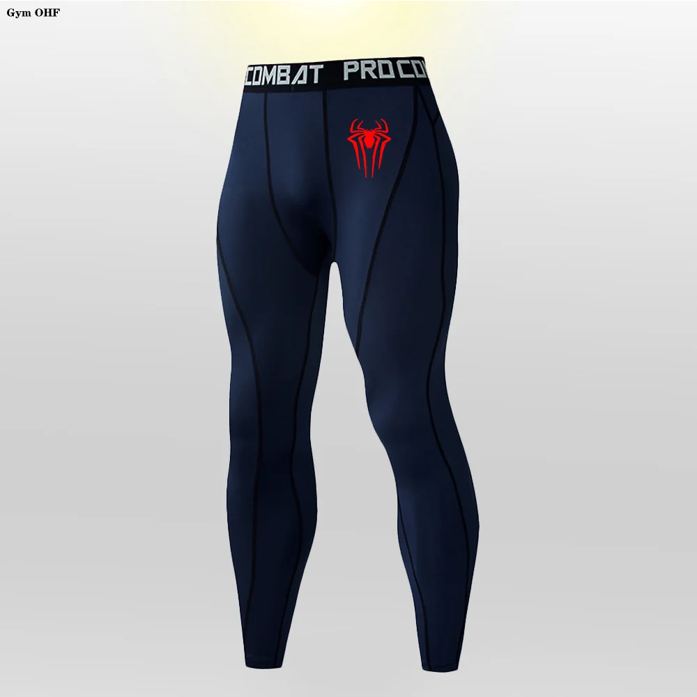 Męskie obcisłe spodnie kompresyjne na siłownię Wysokie elastyczne legginsy do koszykówki Fitness Męskie treningi Slim Fit Running Print Lekka odzież