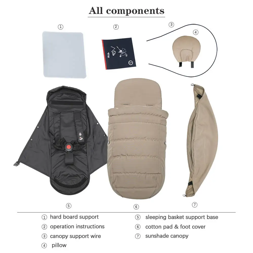 Baby Stroller Accessories 0+ Newborn Pack For Babyzen Yoyo/Yoyo2/Yoya 0-6M Baby Sleeping Basket Birth Nest No Stroller Included