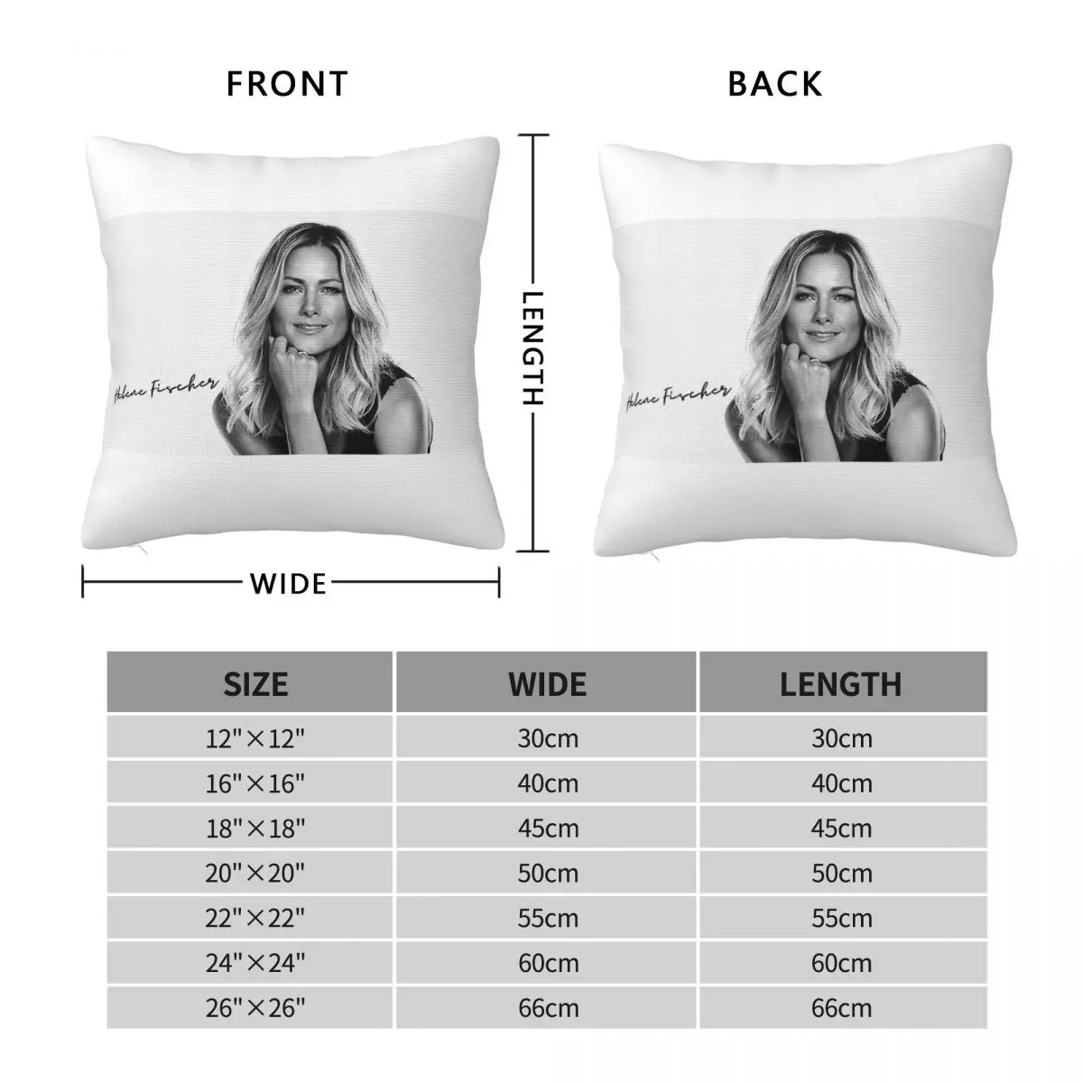 Helene Fischer Square Pillowcase Polyester Linen Velvet Creative Zip Decorative Pillow Case Room Cushion Cover Wholesale