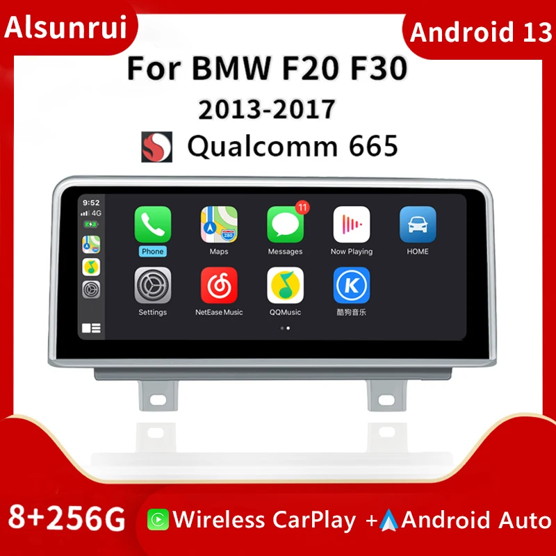 Qualcomm Snapdragon 665 Android 13 For BMW 1 2 3 4 Series F20 F21 F22 F30 F31 F32 F33 F34 F36 Screen Apple Carplay Multimedia 4G