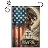 Patriotic Christian Garden Flag 12x18 inches, 