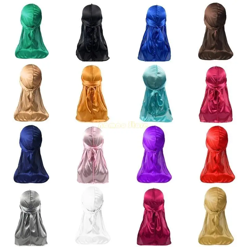 

31BF Long Tails Men's Durag Headwrap Hat for Dreadlocks Braids Various Hair Types