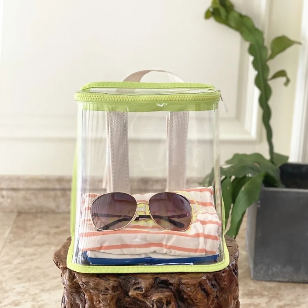 PVC Organizer Clear Kids Backpack Visible Zipper Swimming Storage Bags Ins Style Large Capacity Beach Waterproof Backpack Summer