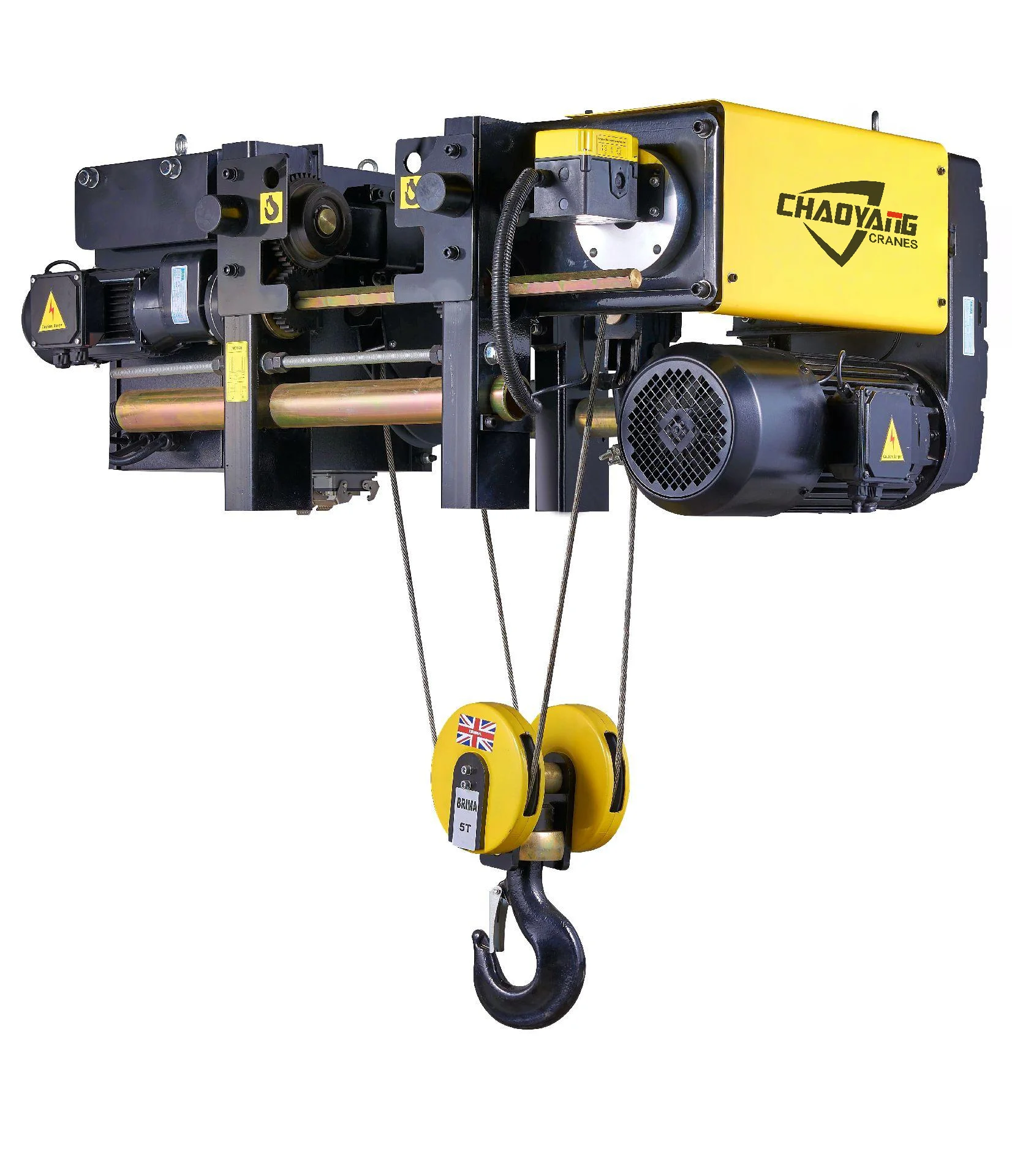 European Model Workshop Electric Wire Rope Hoist with Low Headroom Featuring Wire Rope Sling Type