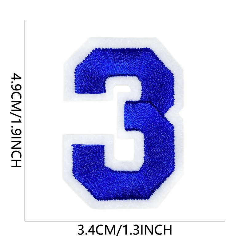 Aufnäher zum Aufbügeln, Buchstaben, blau, bestickt, für Kleidung, Mochila, Parches Para Nas Diego Letras Alphabet Sew Bordadas Adhesivas Ropa – Detail 12