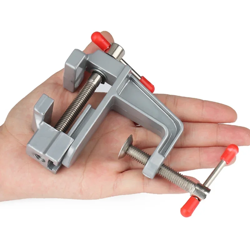 Mini Bench Vise Muliti-Funcational 3.5" Aluminum Miniature Small Jewelers Hobby Clamp on Table Flat Pliers Tool Vice