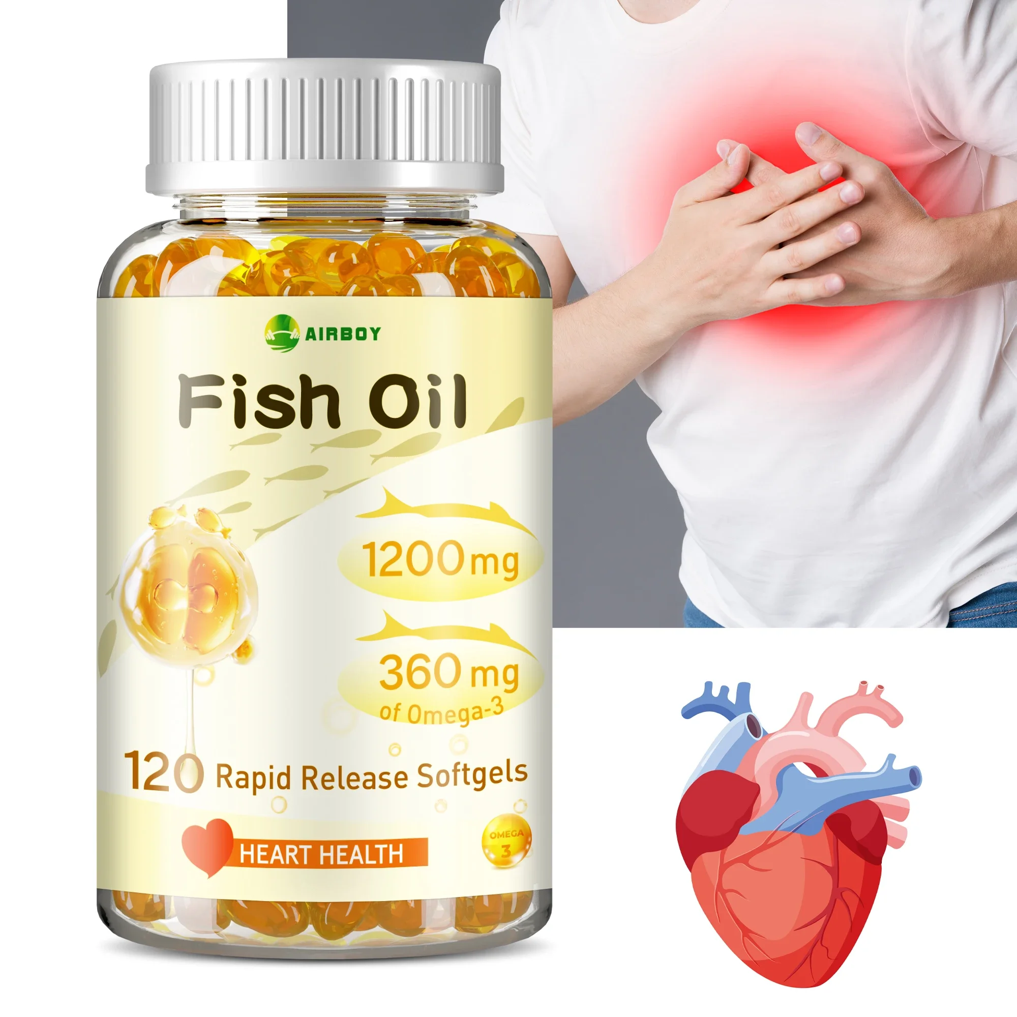 Fish Oil - Improve Bad Mood, Relieve Stress, Strengthen The Brain, Improve Memory and Intelligence