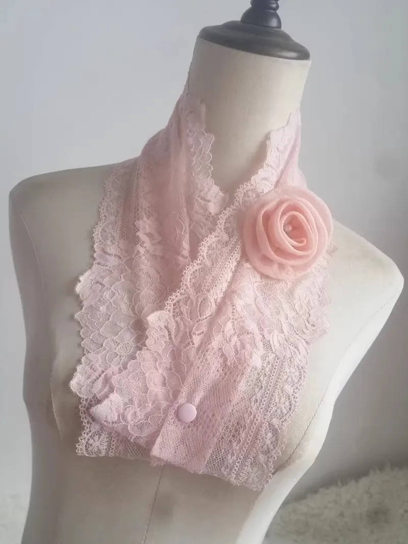 

1pcs Lace accessory fake collar,Age reducing decorative collar,Versatile flower embroidery exquisite fake collar