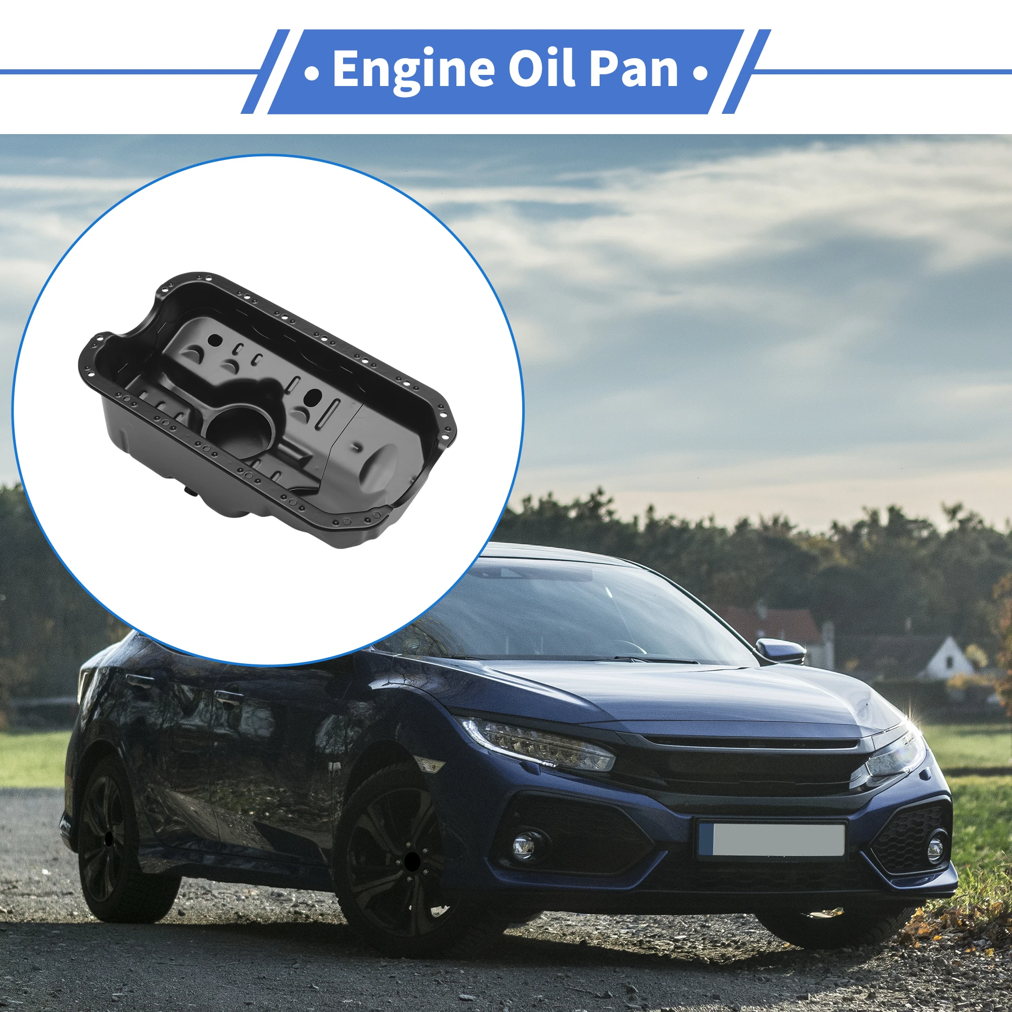 

UXCELL 1 Pc No.11200P2E000 Engine Oil Pan for Honda Civic 1996-2000 Iron Black