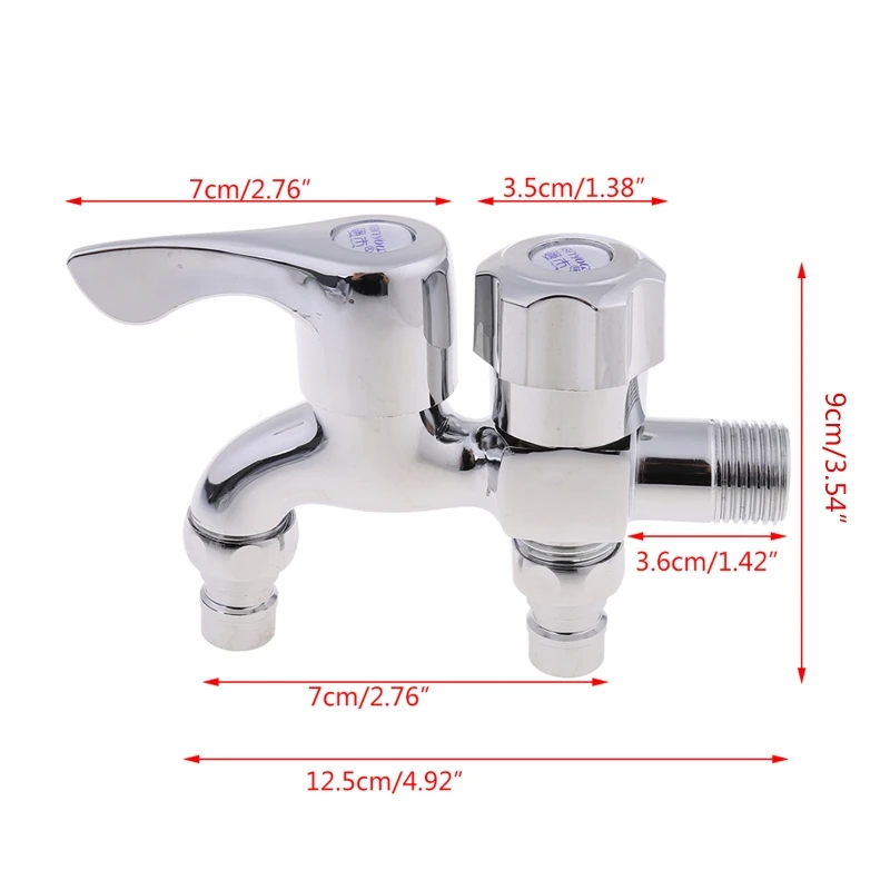 Multifunctional Washing Machine Faucet Double Outlet Dual Connector Water Tap
