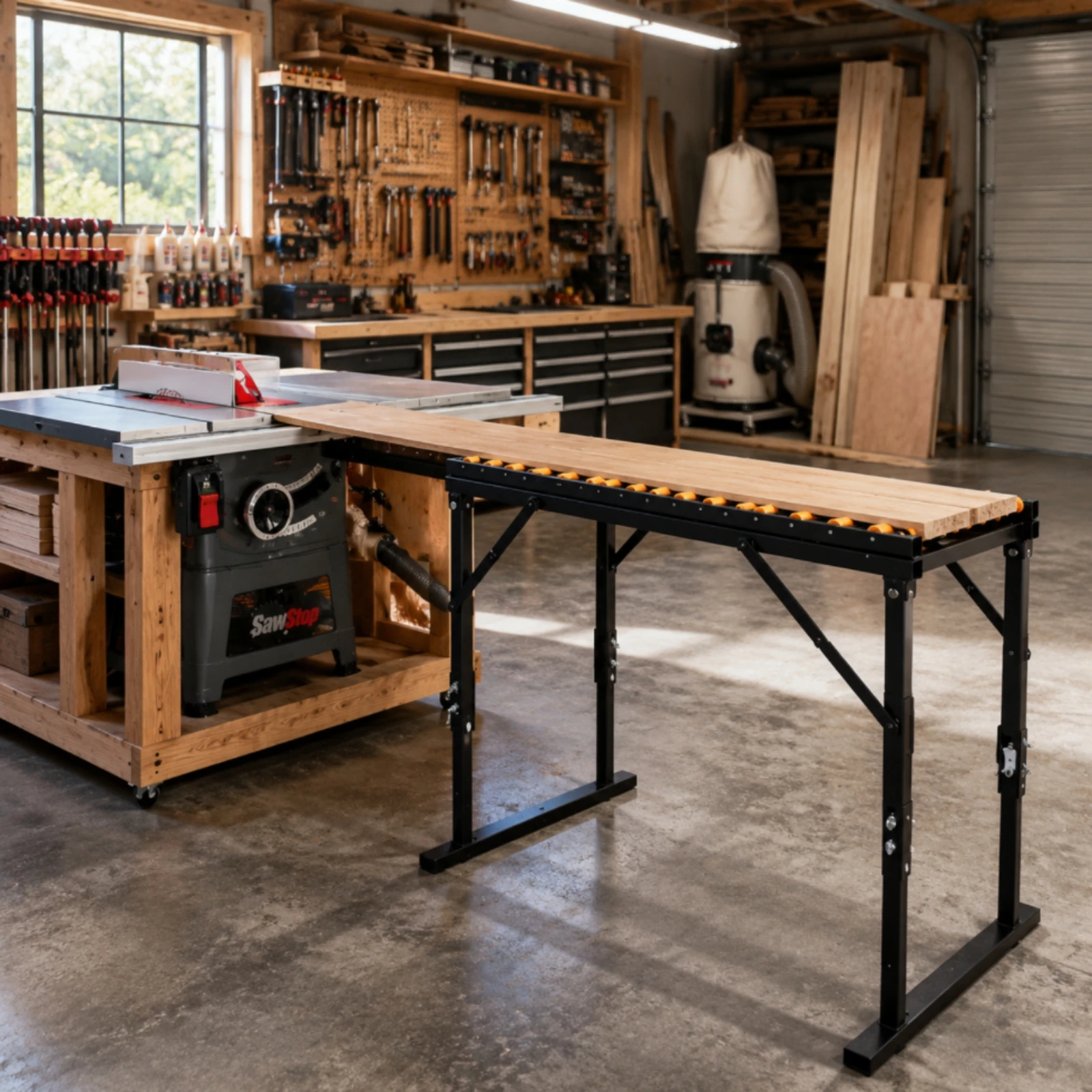 Soporte de Rodillos Plegable c - Woodworking Table reseña y precio