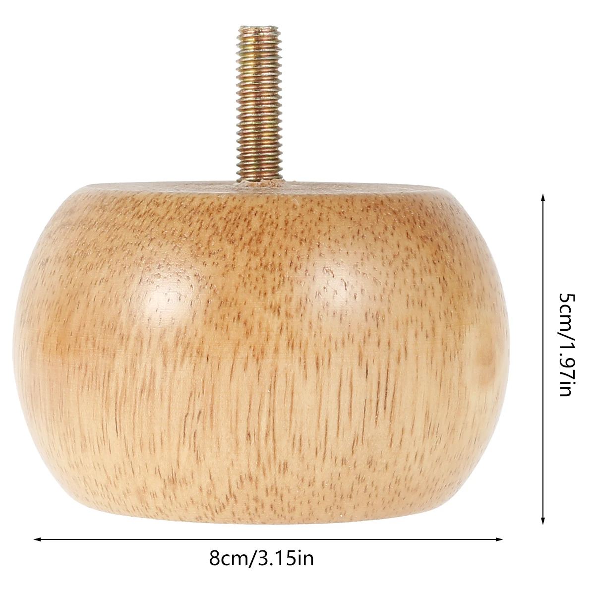 4/8個 家具脚 木製家具脚 ソリッド家具脚 丸い丸脚 4本 - Furniture Leg Set のレビューと価格