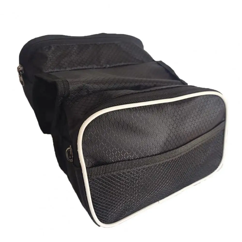 Bicycle Trunk Bag Multi-purpose Bicycle Trunk Bag Smooth Zipper Not Easily Deformed Lightweight Front Frame Pannier For Riding