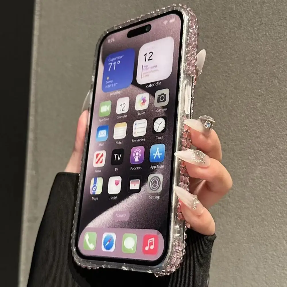 أنيمي جراب هاتف الوردي الراين مرحبا كيتي آيفون 16 15 14 برو ماكس سانريو Kawaii آيفون حالة الفتيات لطيف الراقي مهرجان هدية