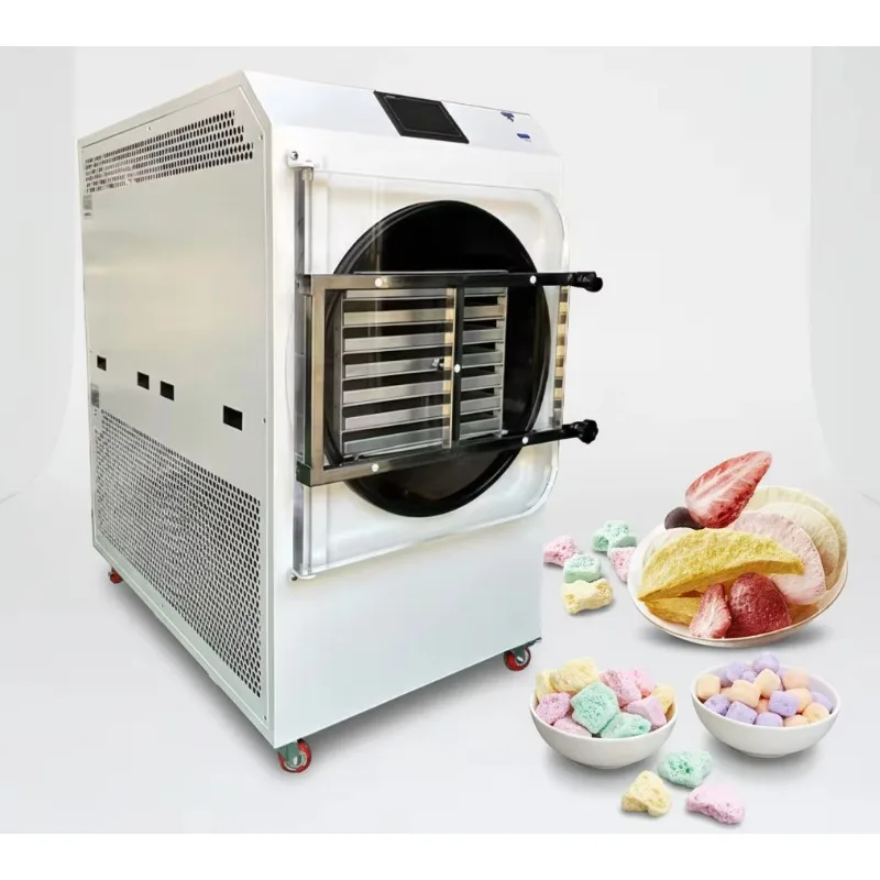 4 m2 industrial fruit and vegetable freeze dryer 60kg/batch freeze dryer for the production of crispy snacks, candies