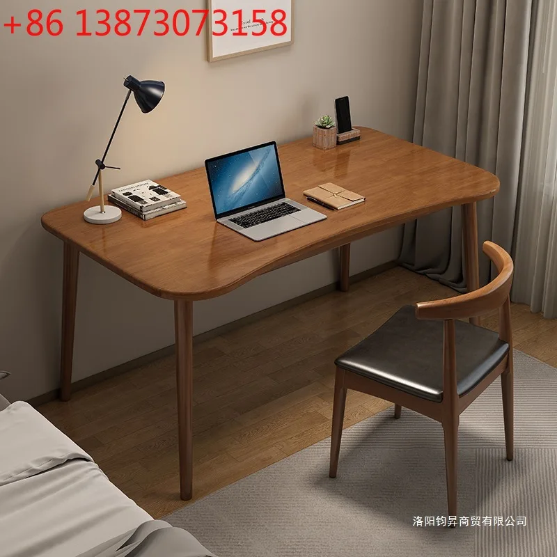 

Простой одноместный компьютерный стол для квартиры, домашняя спальня, стол из цельного дерева, аренда комнаты, кабинет, небольшой столик